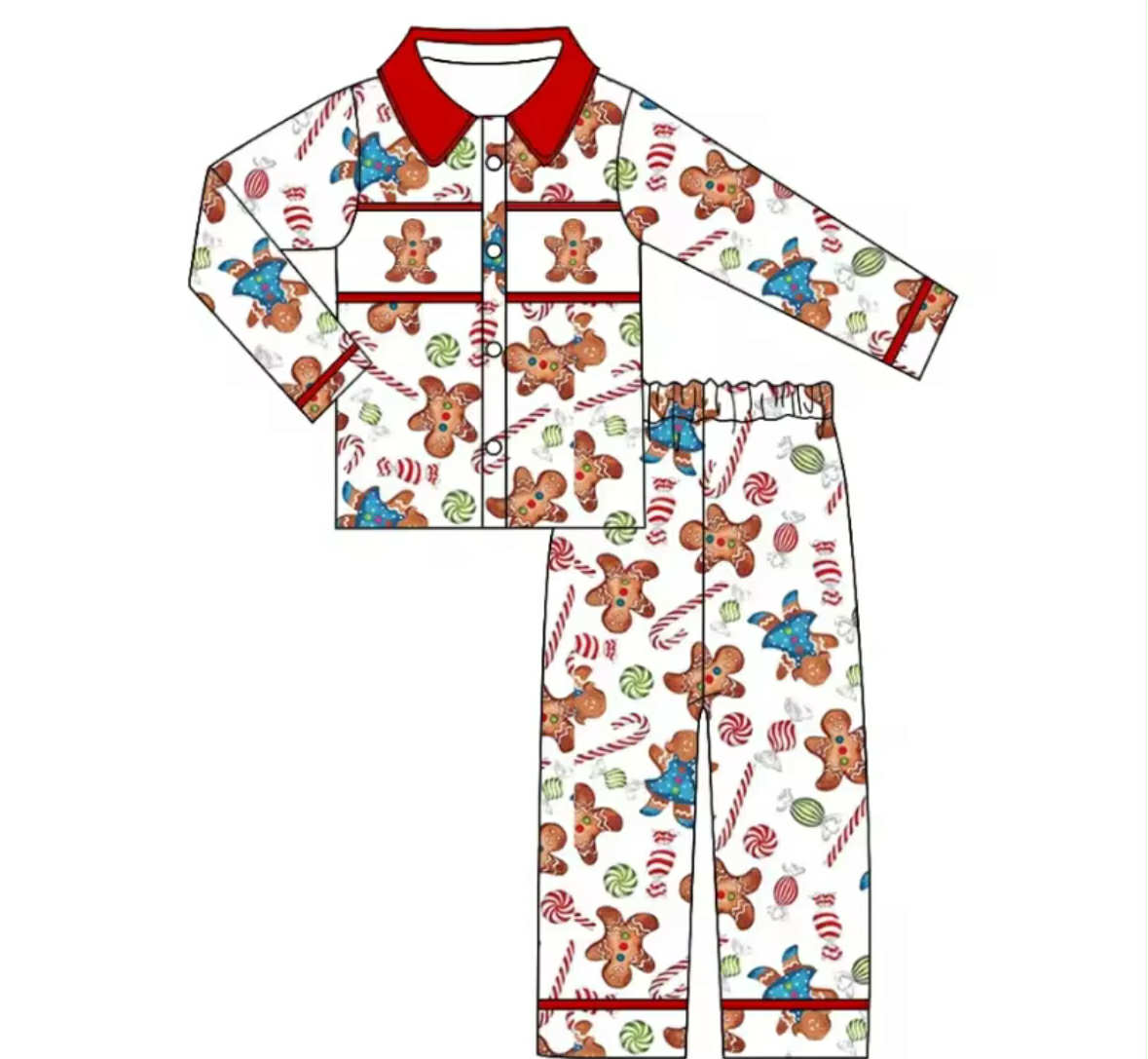 Boys Christmas Cookie Pyjamas