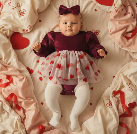 Love Hearts Tulle Romper