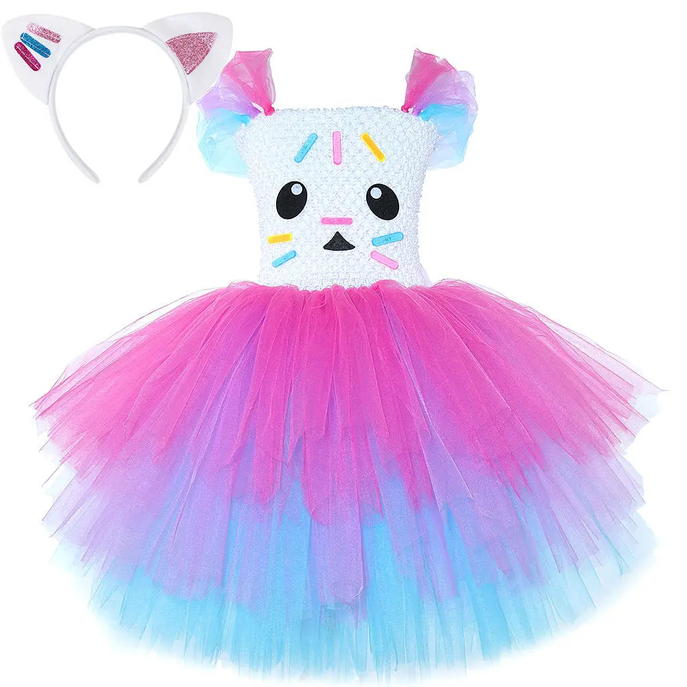 Gabby Cat Puffball Dress